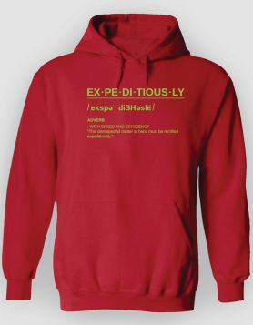 Definition Red Hoodie/Neon Green Print