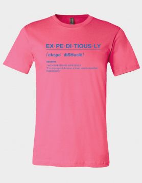 Definition Pink Tee/Blue Print