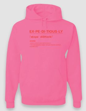 Definition Pink Hoodie/Orange Print