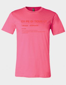 Definition Pink Tee / Orange Print