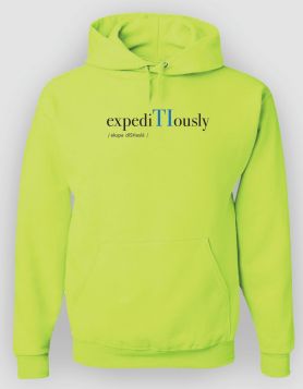 T.I. Expeditiously Neon Green Hoodie/Black-Blue Print