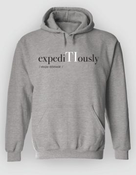 T.I. Expeditiously Sport Grey Hoodie/White-Black Print