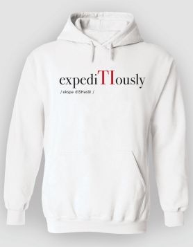 T.I. Expeditiously White Hoodie/Black Red Print