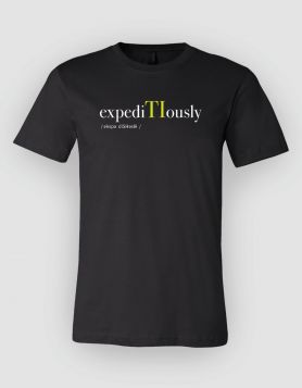 T.I. Expeditiously Black Tee / White-Green Print