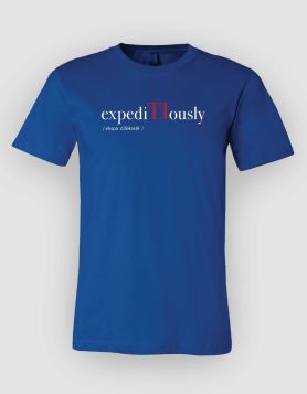 T.I. Expeditiously Royal Blue Tee/White-Red Print