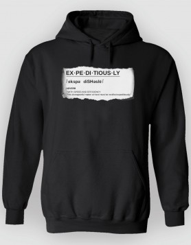 TORN PAPER HOODIE BLACK